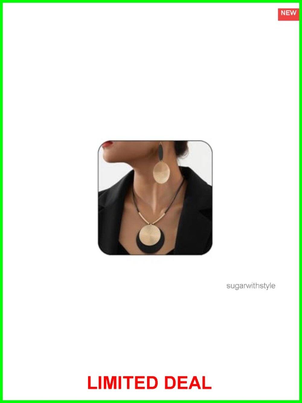 Chunky Statement Jewelry Set Women Gold Large African Earrings Necklace Set